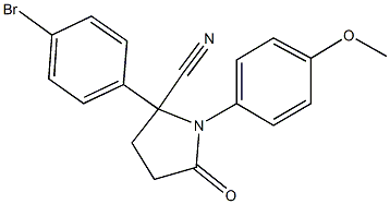 2-(4-bromophenyl)-1-(4-methoxyphenyl)-5-oxo-2-pyrrolidinecarbonitrile 结构式