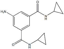 5-amino-N~1~,N~3~-dicyclopropylisophthalamide 结构式