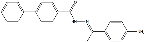 N'-[1-(4-aminophenyl)ethylidene][1,1'-biphenyl]-4-carbohydrazide 结构式