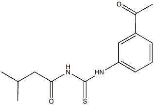 N-(3-acetylphenyl)-N'-(3-methylbutanoyl)thiourea 结构式