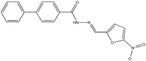 N'-({5-nitro-2-furyl}methylene)[1,1'-biphenyl]-4-carbohydrazide 结构式