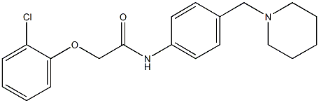 2-(2-chlorophenoxy)-N-[4-(1-piperidinylmethyl)phenyl]acetamide 结构式