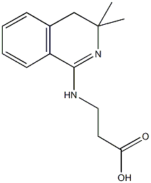 N-(3,3-dimethyl-3,4-dihydroisoquinolin-1-yl)-beta-alanine 结构式