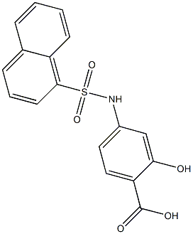 2-hydroxy-4-[(1-naphthylsulfonyl)amino]benzoic acid 结构式