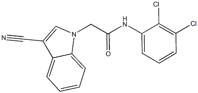 2-(3-cyano-1H-indol-1-yl)-N-(2,3-dichlorophenyl)acetamide 结构式