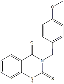 3-(4-methoxybenzyl)-2-thioxo-2,3-dihydro-4(1H)-quinazolinone 结构式