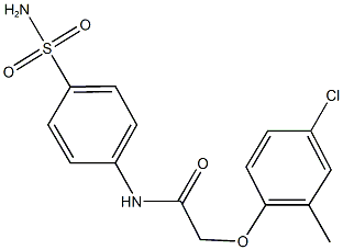 N-[4-(aminosulfonyl)phenyl]-2-(4-chloro-2-methylphenoxy)acetamide 结构式