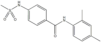 N-(2,4-dimethylphenyl)-4-[(methylsulfonyl)amino]benzamide 结构式