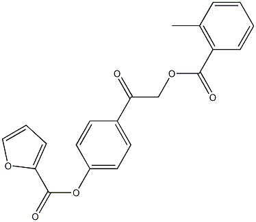 4-{2-[(2-methylbenzoyl)oxy]acetyl}phenyl 2-furoate 结构式