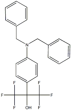 2-[4-(dibenzylamino)phenyl]-1,1,1,3,3,3-hexafluoro-2-propanol 结构式