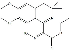 ethyl (6,7-dimethoxy-3,3-dimethyl-3,4-dihydro-1-isoquinolinyl)(hydroxyimino)acetate 结构式