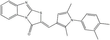 2-{[1-(3,4-dimethylphenyl)-2,5-dimethyl-1H-pyrrol-3-yl]methylene}[1,3]thiazolo[3,2-a]benzimidazol-3(2H)-one 结构式