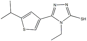 4-ethyl-5-(5-isopropyl-3-thienyl)-4H-1,2,4-triazole-3-thiol 结构式