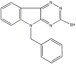 5-benzyl-2,5-dihydro-3H-[1,2,4]triazino[5,6-b]indole-3-thione 结构式