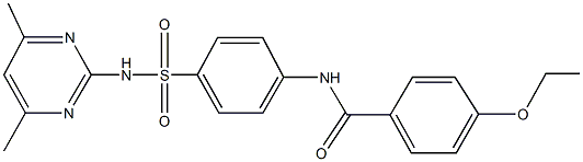 N-(4-{[(4,6-dimethyl-2-pyrimidinyl)amino]sulfonyl}phenyl)-4-ethoxybenzamide 结构式