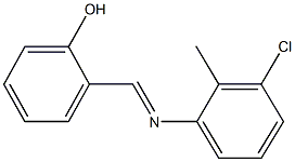 2-{[(3-chloro-2-methylphenyl)imino]methyl}phenol 结构式