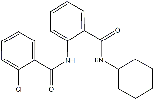 2-[(2-chlorobenzoyl)amino]-N-cyclohexylbenzamide 结构式