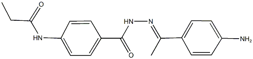 N-[4-({2-[1-(4-aminophenyl)ethylidene]hydrazino}carbonyl)phenyl]propanamide 结构式
