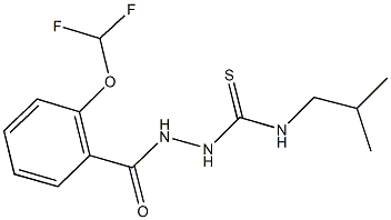 2-[2-(difluoromethoxy)benzoyl]-N-isobutylhydrazinecarbothioamide 结构式