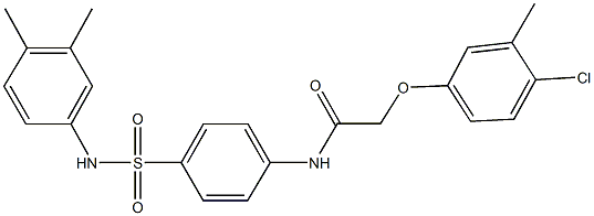 2-(4-chloro-3-methylphenoxy)-N-{4-[(3,4-dimethylanilino)sulfonyl]phenyl}acetamide 结构式