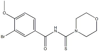 3-bromo-4-methoxy-N-(4-morpholinylcarbothioyl)benzamide 结构式
