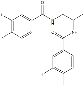 3-iodo-N-{2-[(3-iodo-4-methylbenzoyl)amino]-1-methylethyl}-4-methylbenzamide 结构式