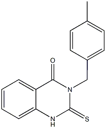 3-(4-methylbenzyl)-2-thioxo-2,3-dihydro-4(1H)-quinazolinone 结构式