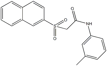 N-(3-methylphenyl)-2-(2-naphthylsulfonyl)acetamide 结构式