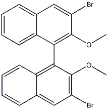 4,4'-bis[2-bromo-3-methoxynaphthalene] 结构式