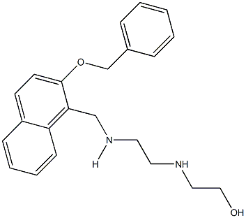 2-{[2-({[2-(benzyloxy)-1-naphthyl]methyl}amino)ethyl]amino}ethanol 结构式