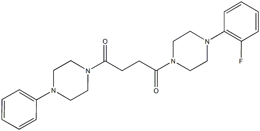 1-(2-fluorophenyl)-4-[4-oxo-4-(4-phenyl-1-piperazinyl)butanoyl]piperazine 结构式