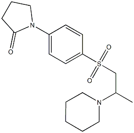 1-(4-{[2-(1-piperidinyl)propyl]sulfonyl}phenyl)-2-pyrrolidinone 结构式