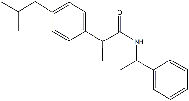 2-(4-isobutylphenyl)-N-(1-phenylethyl)propanamide 结构式