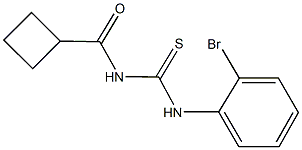 N-(2-bromophenyl)-N'-(cyclobutylcarbonyl)thiourea 结构式