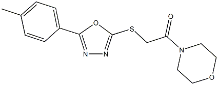 5-(4-methylphenyl)-1,3,4-oxadiazol-2-yl 2-(4-morpholinyl)-2-oxoethyl sulfide 结构式