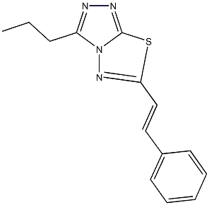 6-(2-phenylvinyl)-3-propyl[1,2,4]triazolo[3,4-b][1,3,4]thiadiazole 结构式