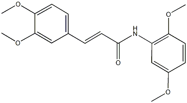N-(2,5-dimethoxyphenyl)-3-(3,4-dimethoxyphenyl)acrylamide 结构式