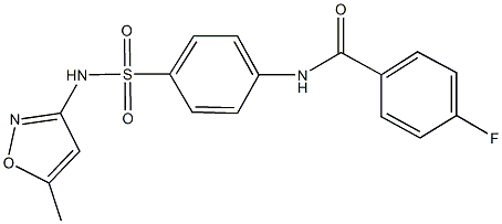 4-fluoro-N-(4-{[(5-methyl-3-isoxazolyl)amino]sulfonyl}phenyl)benzamide 结构式