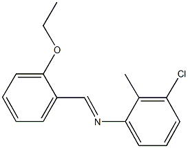 3-chloro-N-(2-ethoxybenzylidene)-2-methylaniline 结构式