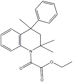 ethyl oxo(2,2,4-trimethyl-4-phenyl-3,4-dihydro-1(2H)-quinolinyl)acetate 结构式