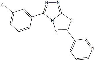 3-(3-chlorophenyl)-6-(3-pyridinyl)[1,2,4]triazolo[3,4-b][1,3,4]thiadiazole 结构式