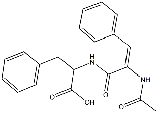 N-[2-(acetylamino)-3-phenylacryloyl]phenylalanine 结构式