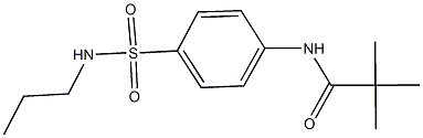 2,2-dimethyl-N-{4-[(propylamino)sulfonyl]phenyl}propanamide 结构式