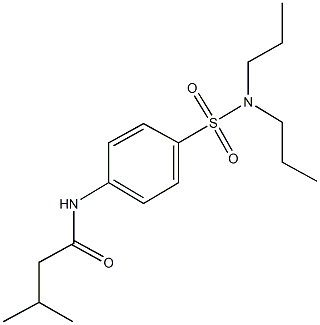 N-{4-[(dipropylamino)sulfonyl]phenyl}-3-methylbutanamide 结构式