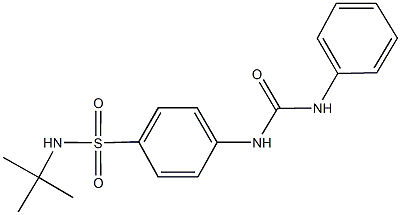 4-[(anilinocarbonyl)amino]-N-(tert-butyl)benzenesulfonamide 结构式