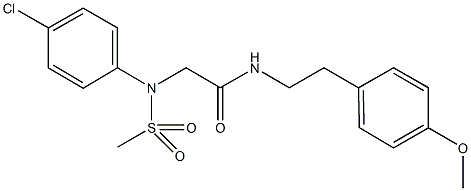 2-[4-chloro(methylsulfonyl)anilino]-N-[2-(4-methoxyphenyl)ethyl]acetamide 结构式
