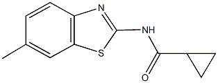N-(6-methyl-1,3-benzothiazol-2-yl)cyclopropanecarboxamide 结构式