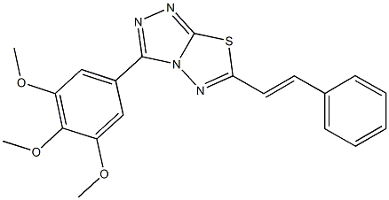 6-(2-phenylvinyl)-3-(3,4,5-trimethoxyphenyl)[1,2,4]triazolo[3,4-b][1,3,4]thiadiazole 结构式