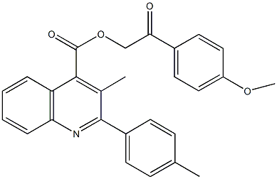 2-(4-methoxyphenyl)-2-oxoethyl 3-methyl-2-(4-methylphenyl)-4-quinolinecarboxylate 结构式