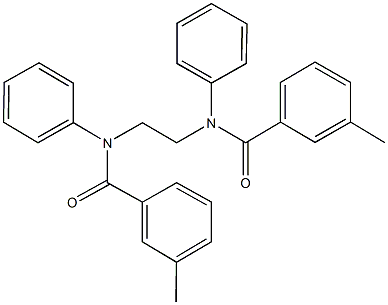 3-methyl-N-{2-[(3-methylbenzoyl)anilino]ethyl}-N-phenylbenzamide 结构式